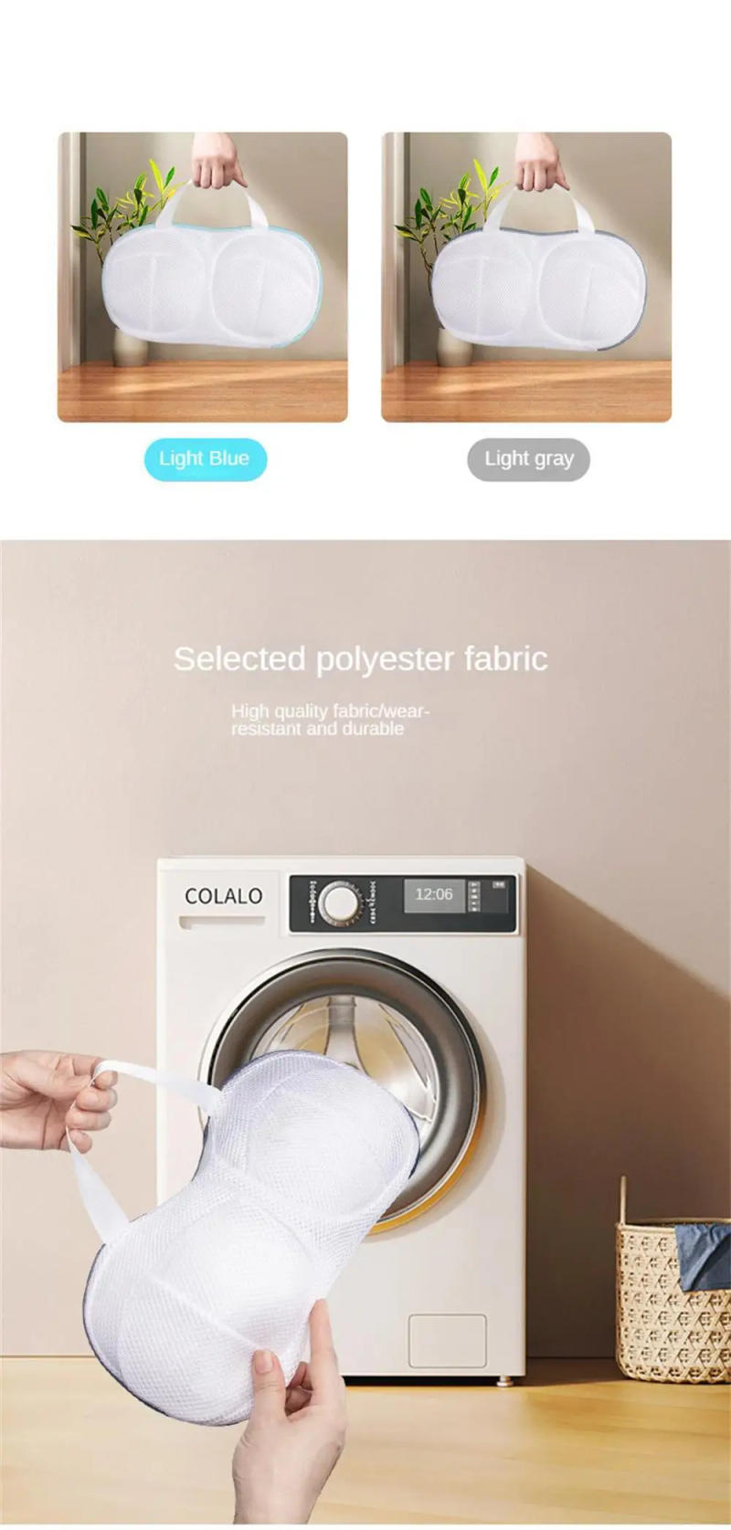 Description Picture 2 of item1PC Bra Laundry Bag Underwear Wash Package Brassiere Clean Pouch Anti Deformation Mesh Pocket Special For Washing Machine