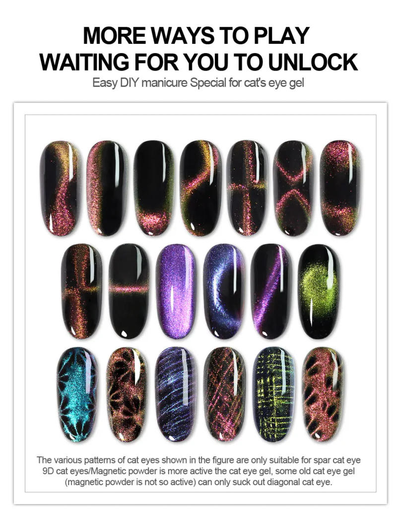 Description Picture 4 of itemArte Clavo Cat Eye Nail Art Tools Magnetic Stick Single Double Head Line Strip 3D Designs Painting Gel Nail Tool Magnetic Effect