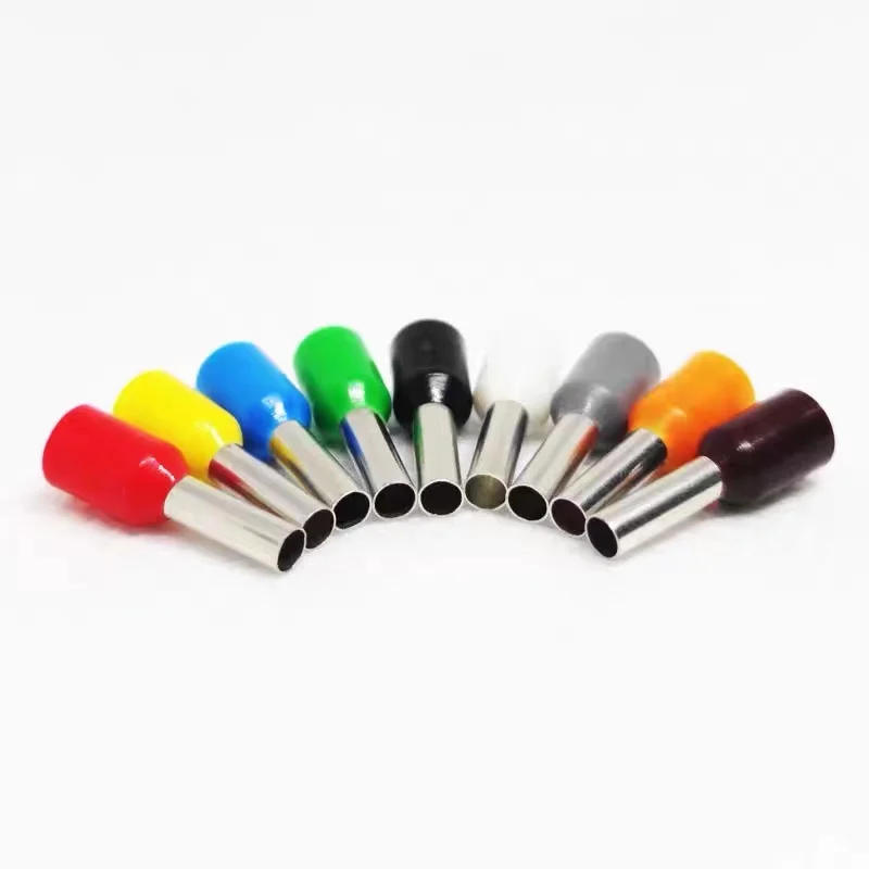 Description Picture 2 of item100pcs/Pack  E1510 E1512 E4012 E2510 E2512 Insulated Ferrules Terminal Block Cord End Wire Connector Electrical Crimp Terminator