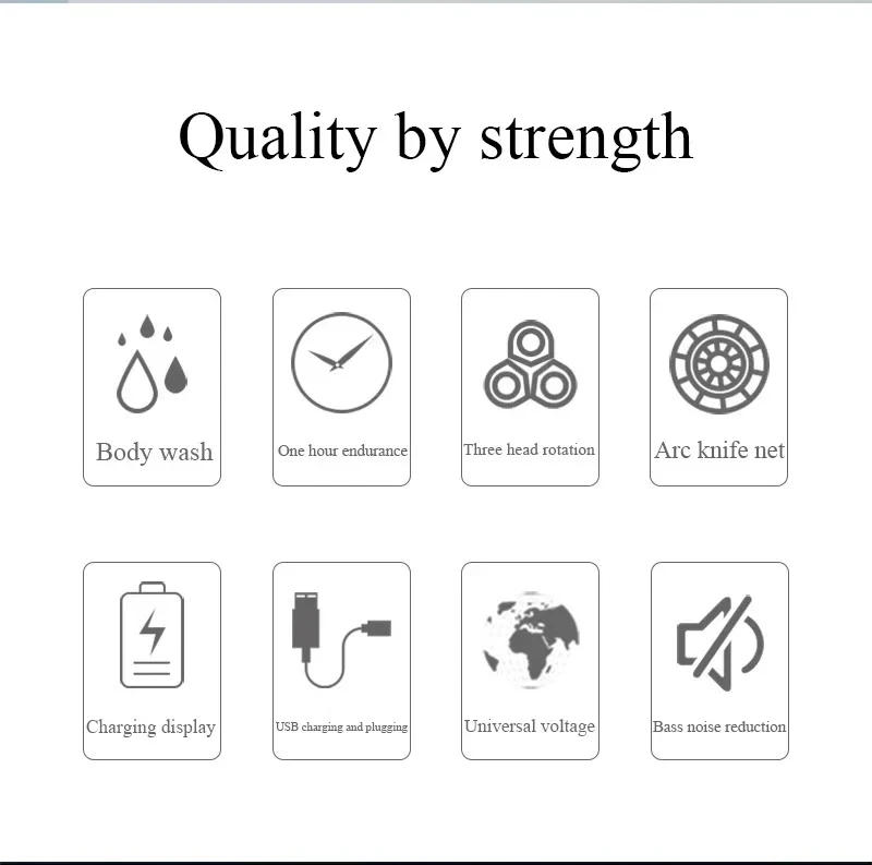 Description Picture 3 of itemXiaomi Electric Shaver 4-in-1 Multifunctional Dry and Wet Dual-purpose Silent Adjustable Rotary Electric Trimmer Hair Trimmer