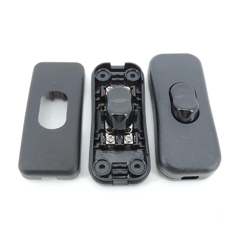 Description Picture 5 of item2x 303 swich Practical Classic Black Inline ON/OFF button for Table Lamp repair Desk Light led Cord Cable Switches Electrical a1