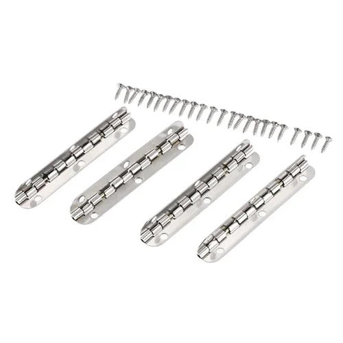 Description Picture 4 of item4Pcs Antique Metal Hinge ForJewelry Chest Music Wooden Box Furniture Accessories Hardware DIY with Screws Cabinet Door Hinges