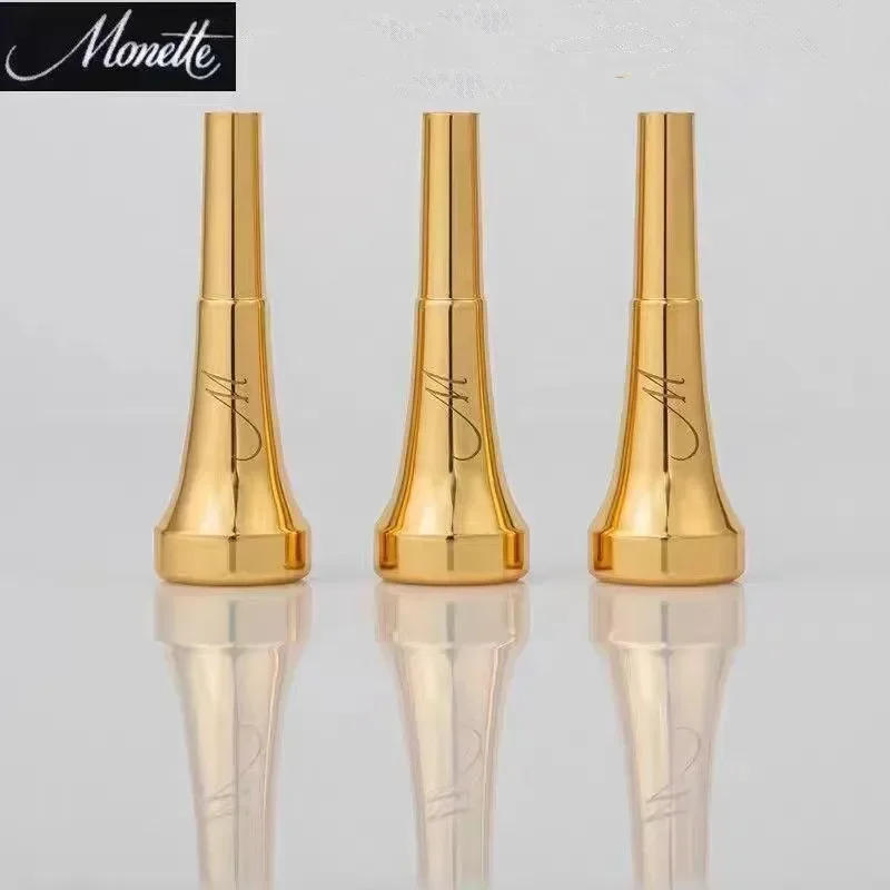 Description Picture 2 of itemMonette Bb Trumpet Mouthpiece 7C 5C 3C 1.5C Size Pro Silver/Gold Plated Copper Musical Brass Instruments Trumpet Accessories