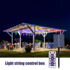Solar Battery Box Outdoor Indoor LED String Lamp Panel Controller with Remote