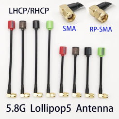 5.8G Transmitter Receiver Lollipop5 FPV Antenna SMA/RP SMA Connector 2.8dBi Gain LHCP RHCP For RC Drone DJI Googles Part