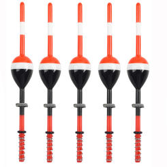 5Pcs Balsa Fishing Floats Bobbers Slip bobbers Rig for Crappie Panfish Spring Fishing floating Buoys Fixed bobber fishing tackle