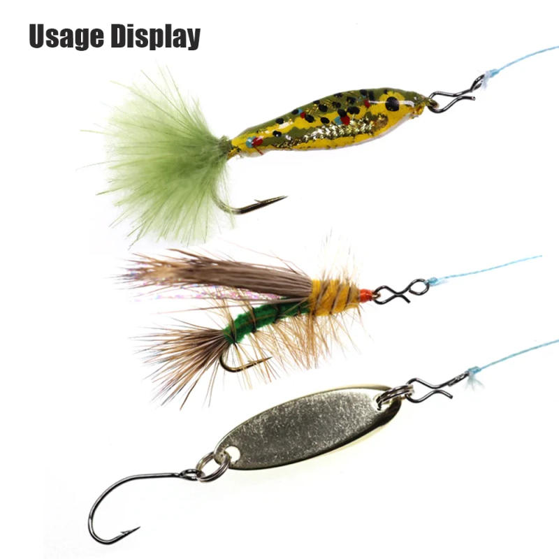 Description Picture 6 of itemWifreo 50PCS/bag Fly Fishing Snap Quick Change for Flies Hook Lures Stainless Steel Lock Black Fishing Snaps Lures Clip Link