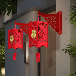 Chinese New Year Red Lantern Decoration 2024 Chinese New Goods Decor Lantern Hanging Pendant Spring Festival Door Home Decor
