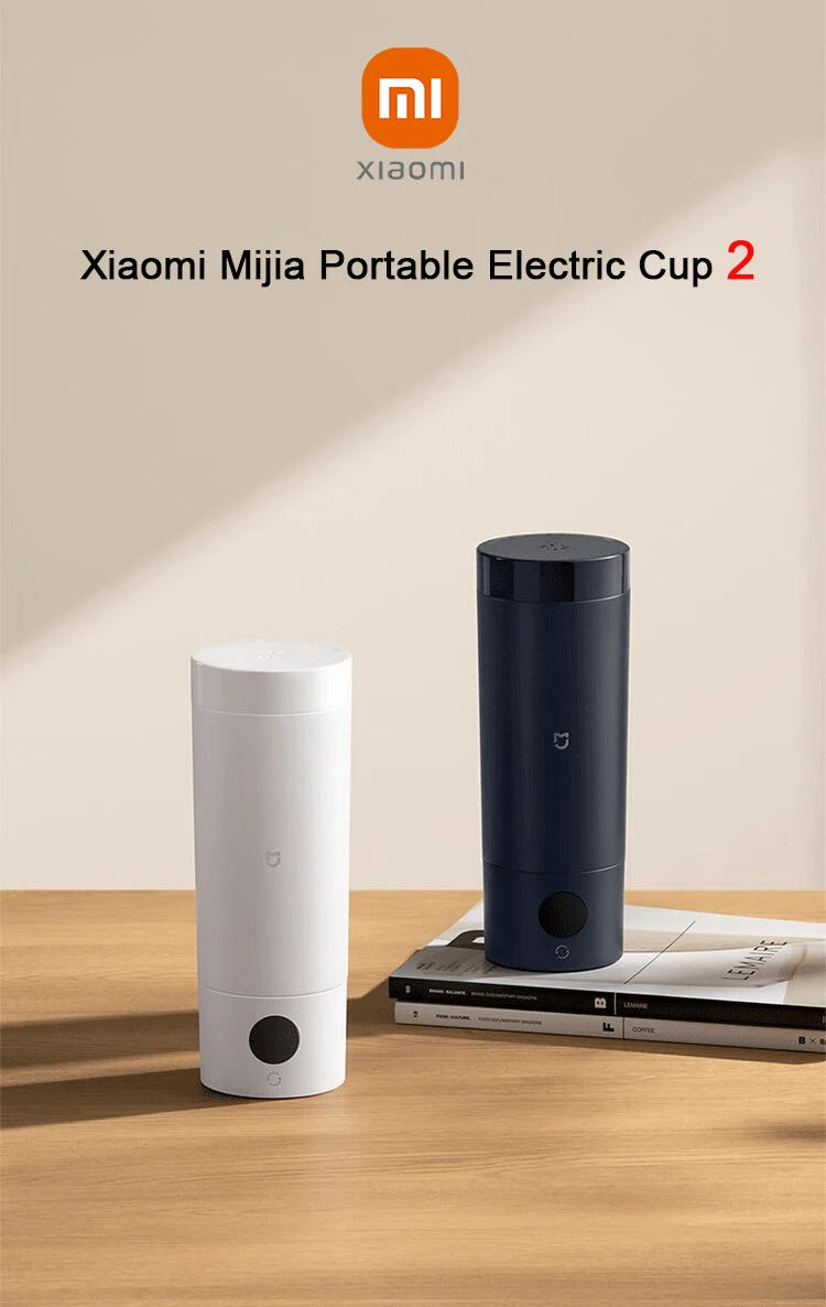Description Picture 2 of item2023 NEW Iconic Brand Mijia Portable Electric Kettle 2 Thermos Cup Fast Water Boiler 350ml Smart Temperature Insulated Kettle Travel