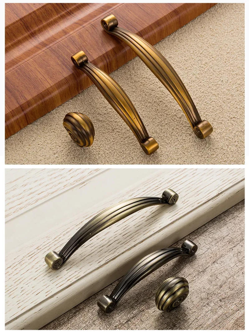 Description Picture 6 of itemEuropean Zinc Alloy Green Bronze Cabinet Handles Door Pulls Drawer Knobs Kitchen Cupboard Handles Furniture Handle Hardware