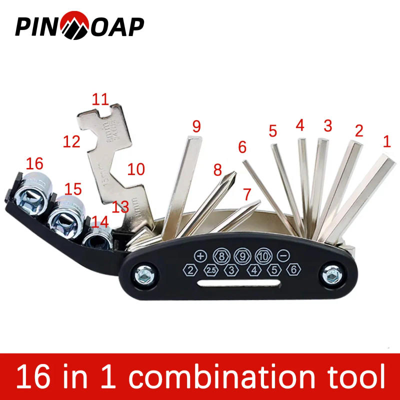 Description Picture 2 of item16 In 1 High-Quality Bicycle Portable Repair Tool Combination Wrench Screwdriver Motorcycle Bicycle Multifunctional Repair Tool