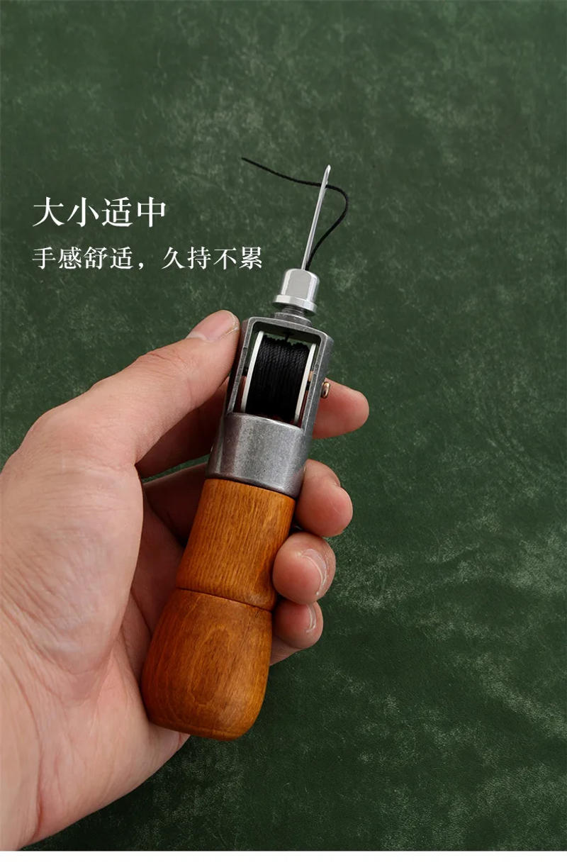 Description Picture 6 of itemHand Sewing Machine Waxed Thread for Heavy Leather Sewing Tool Leather Craft Edge Stitching Belt Strips Shoemaker Tools DIY