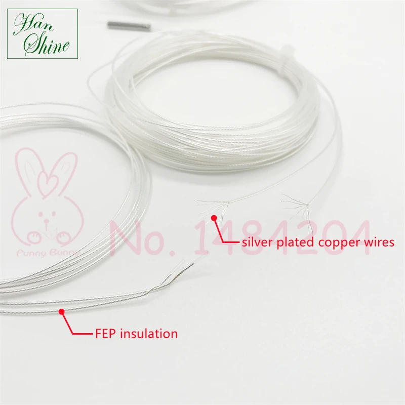 Description Picture 4 of item5 PCS Rtd Pt100 Probe 3mm * 30mm 1m 2m 5m 2 Wire High Temperature Sensor -50~200 °C Platinum Resistance PT 100 Temp Detector