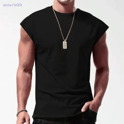 2024 Summer Gym Vest High Quality Mesh Shirt Sleeveless T-Shirts Men Tank Tops Running Fitness Sports Vest Men Clothing
