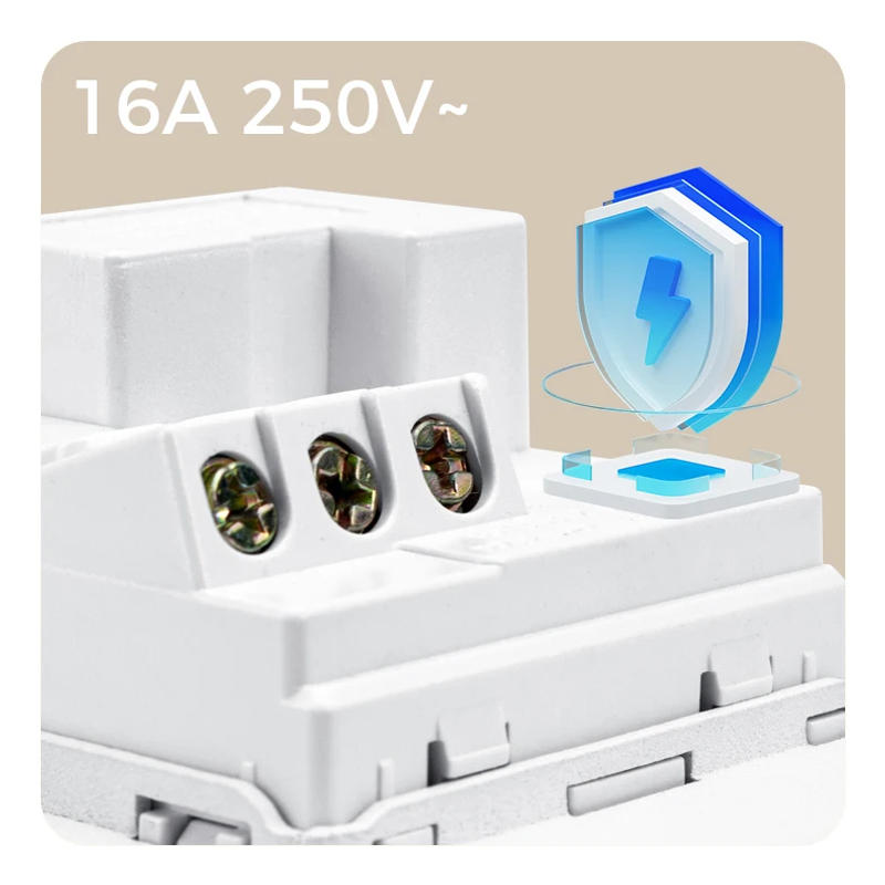 Description Picture 5 of itemAvoir Wall Push Button Switch 2Way On Off Gold Plastic Panel Electrical Outlets 13A UK Plug Double Power Socket Home Appliance