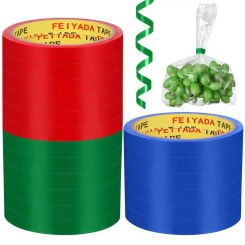 18 Pcs Clear Bag Sealing Tape for Supermarket Bag Sealing Machine Poly Bag Sealing Bag Sealing Tape Premium Sealing Tape 12mm