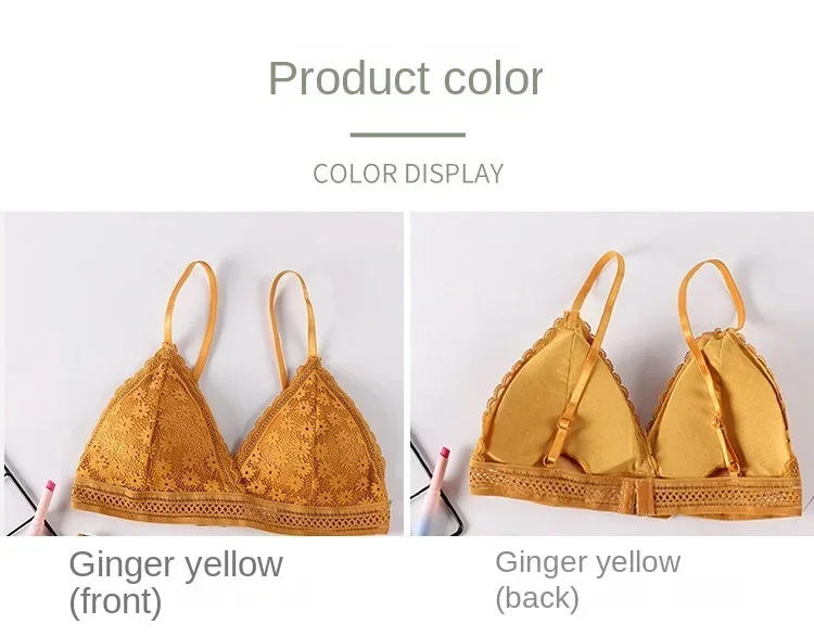 Description Picture 6 of itemSexy Floral Lace Bra Top For Women Push Up Female Lingerie breathable Bralette Removable Pad Thin Fashion New Wireless Bras