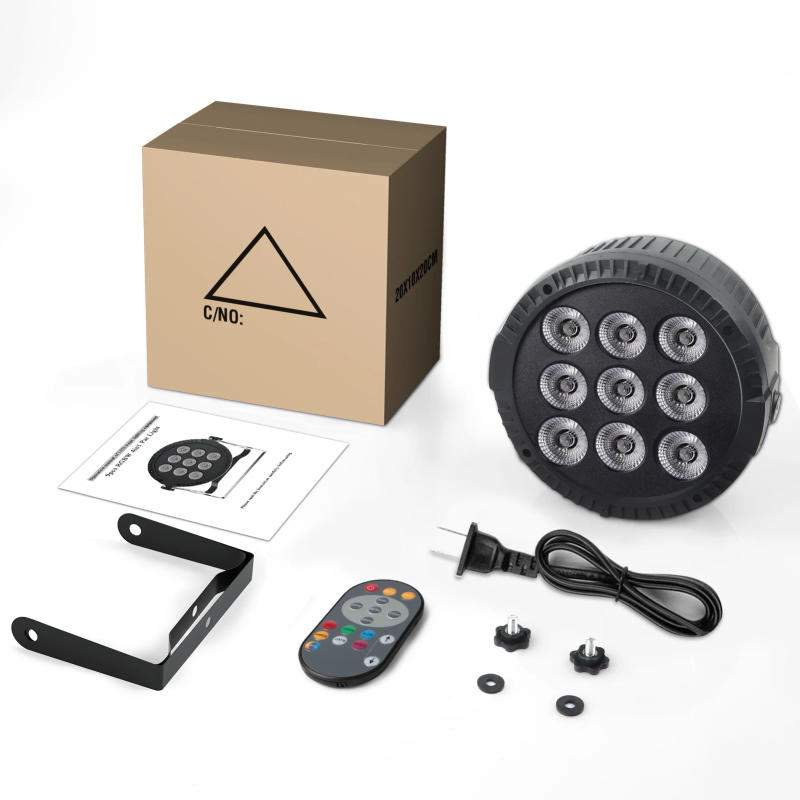 Description Picture 5 of itemU'King 54W 4 in 1 RGBW 9LED Par Light Stage Light High Light DMX512 Stage Effect Light with Remote Control for Disco KTV Concert