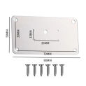 Stainless Steel Hinge Fixing Plate Kit Cabinet Door Hinge Repair Plate Bracket with Mounting Screw for Kitchen Furniture