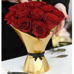Hand held flower ware Korean Kaleidoscope flower bouquet arrangement box art vase decoration