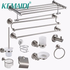 KEMAIDI Bathroom Accessories  Toothbrush Holder Towel Bar Paper Holder Bathtowel Back Towel Ring Cloth Hook Bathroom Sets