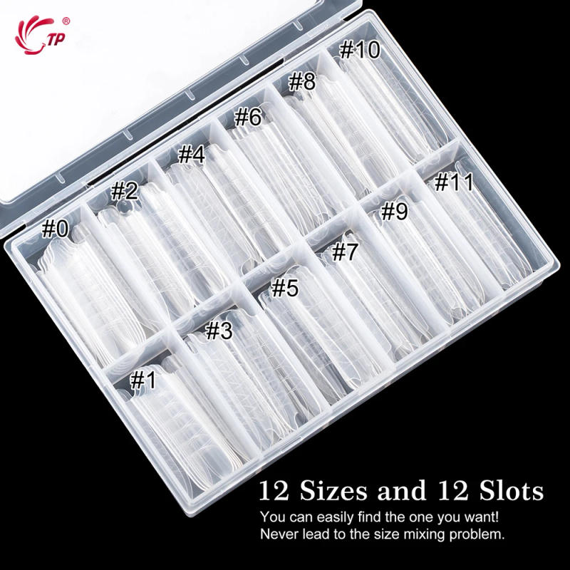 Description Picture 5 of itemTP 120Pcs Dual Form Nails Full Cover Quick Building Gel Molds Acrylic  False Nail Tips Top Forms Extension Upper Mold Nail Tools