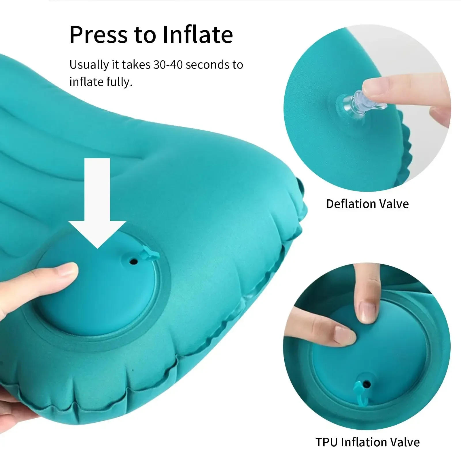Description Picture 6 of item1PCS Inflatable pillow camping pillow no need to inflate car lumbar pillow suitable for neck and waist support camping equipment