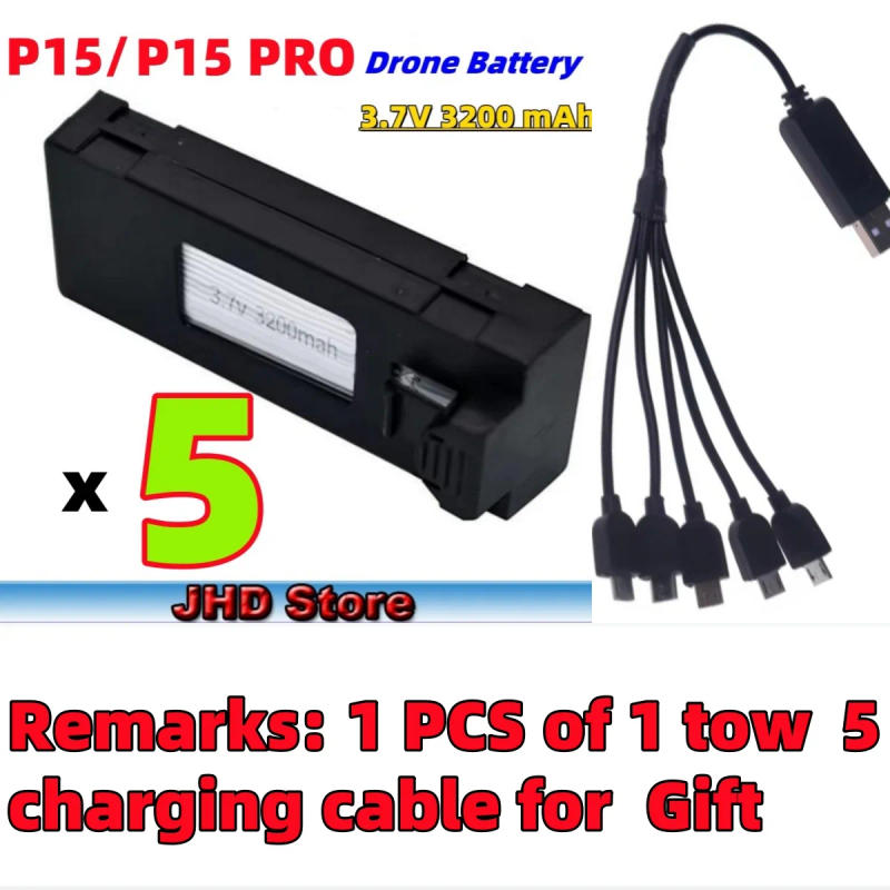 Description Picture 4 of itemJHD P15 Battery With Charging Cable For P15PRO Mini Drone Profession P15 Battery Original 3.7V 3200mAh P15 Pro Battery Wholesale