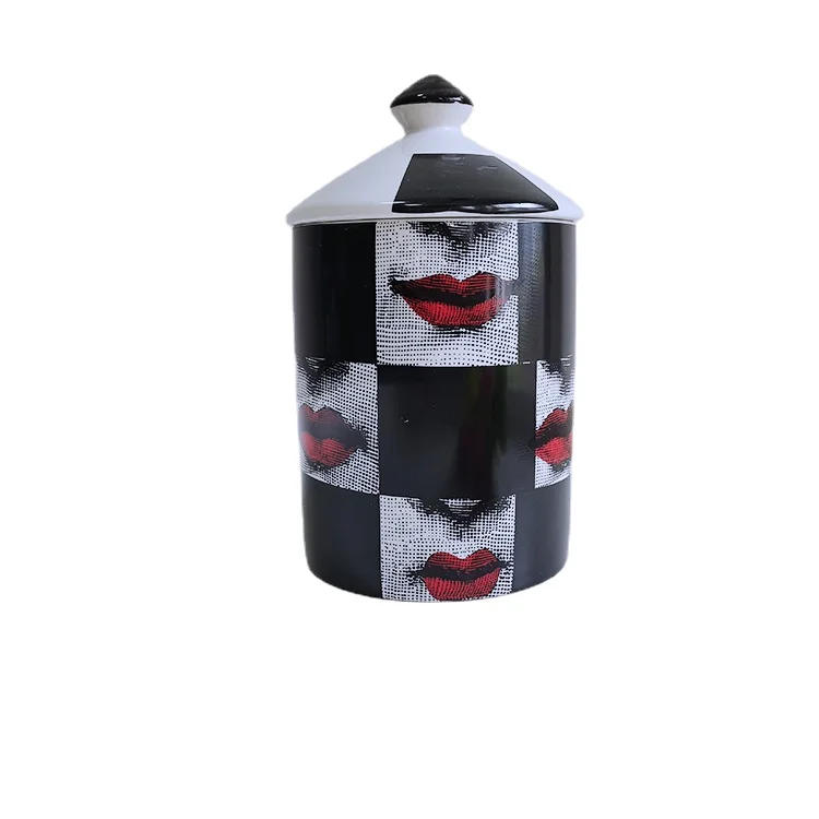 Description Picture 4 of itemEuropean Style Cylindrical Ceramic Storage Jar Cosmetics Jewelry Storage Bottle Candy Tea Jar Container Ornament Home Decoration