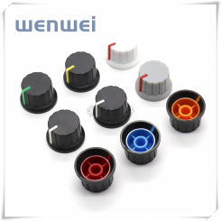 10Pcs/Lot two-color Plastic Knob Single/dual Potentiometer Band Switch Knob Cap 24*15.5MM Knobs With Plum Holes
