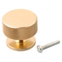 1Pcs Aluminum Alloy Round Single Hole Handle Knurled Cabinet Knob Matt Black/Gold/Silver Small Handles Cupboard Drawer Hardware