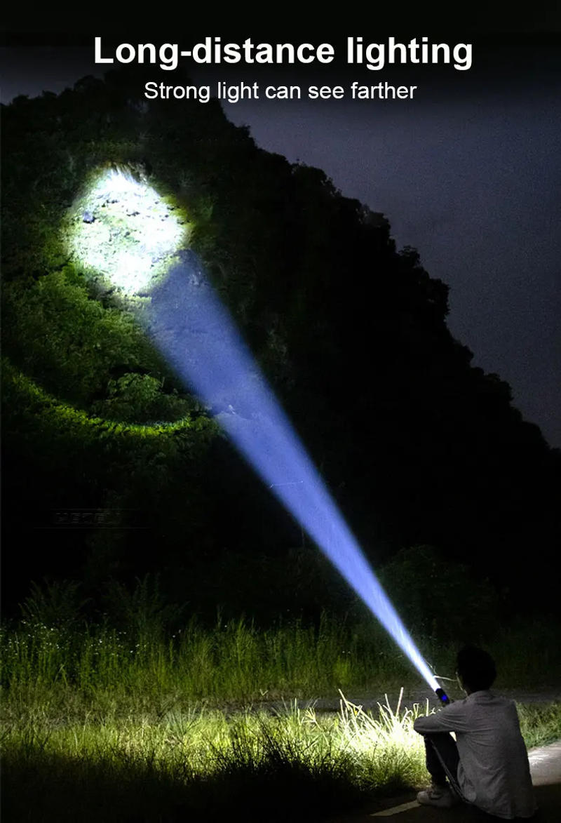 Description Picture 3 of itemUSB Rechargeable P50 LED Flashlight Torch Super Bright Rechargeable Zoom LED Tactical Torch 18650 or 26650 Battery Camp Lamp