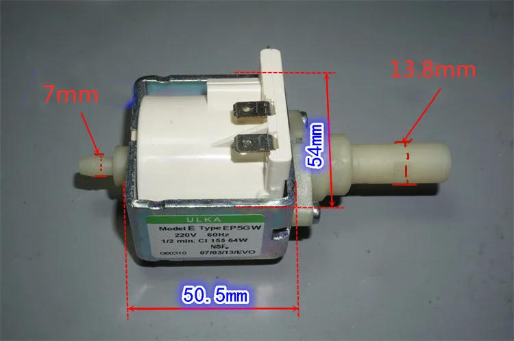 Description Picture 3 of itemULKA EP5GW 48W 64W 220V 60Hz Coffee Machine & Esspresso Machine Solenoid Pump Electromagnetic Water Pump With Self-Priming