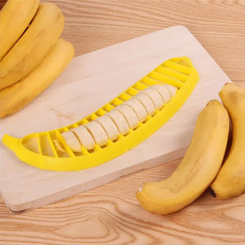 Description Picture 6 of itemKitchen Gadgets Plastic Banana Slicer Cutter Fruit Vegetable Tools Salad Maker  Chopper    Cooking Cut