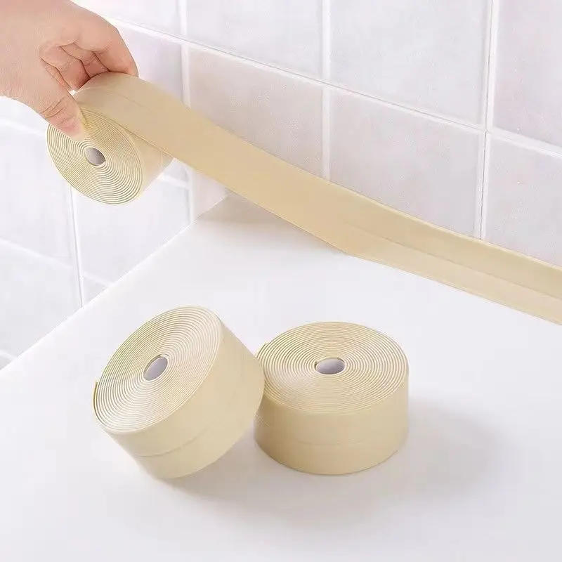 Description Picture 2 of itemPVC Waterproof Wall Sticker Self-adhesive Sink Stove Crack Strip Kitchen Bathroom Bathtub Corner Sealant Strip New Style