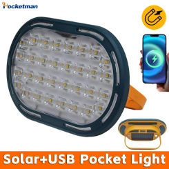 Portable Solar Charging Floodlight LED Portable Camping Lantern Outdoor Emergency Lighting Tent Light Night Market Running Lamp