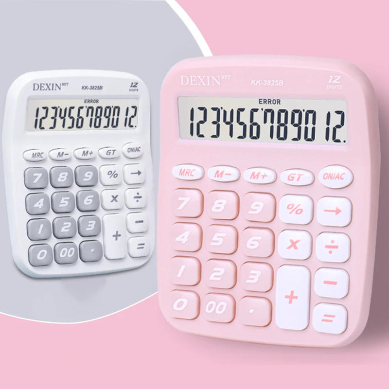 Description Picture 5 of itemCute Calculator 12 Digit Large LCD Display Big Button Candy Colored Desktop Calculator Suitable for Office School Home for Kids