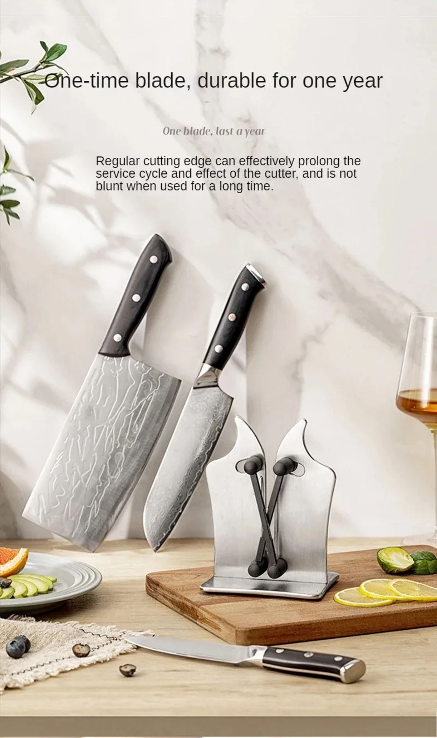 Description Picture 5 of itemKnife Sharpener Kitchen Sharpening Tool Easy Safe Sharpening Kitchen Chef's Knife Damascus Knife Kitchen Tools Kitchen Supplies
