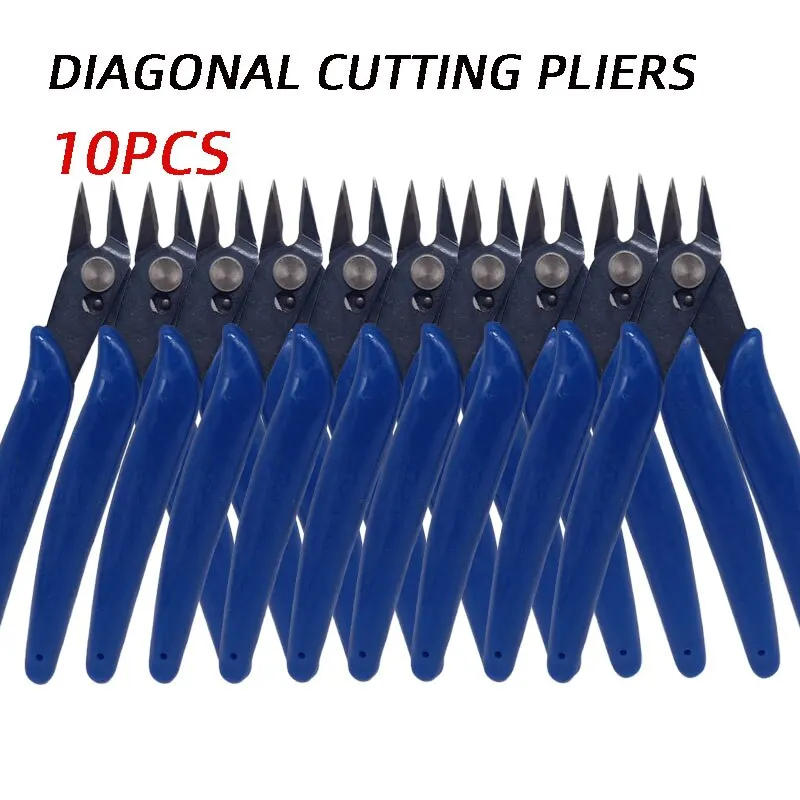 Description Picture 2 of item10PCS 170 Model Scissors Blue Diagonal Pliers Electronic Pliers Plastic Water Nozzle Pliers Electronic Cutting Nozzle Pliers