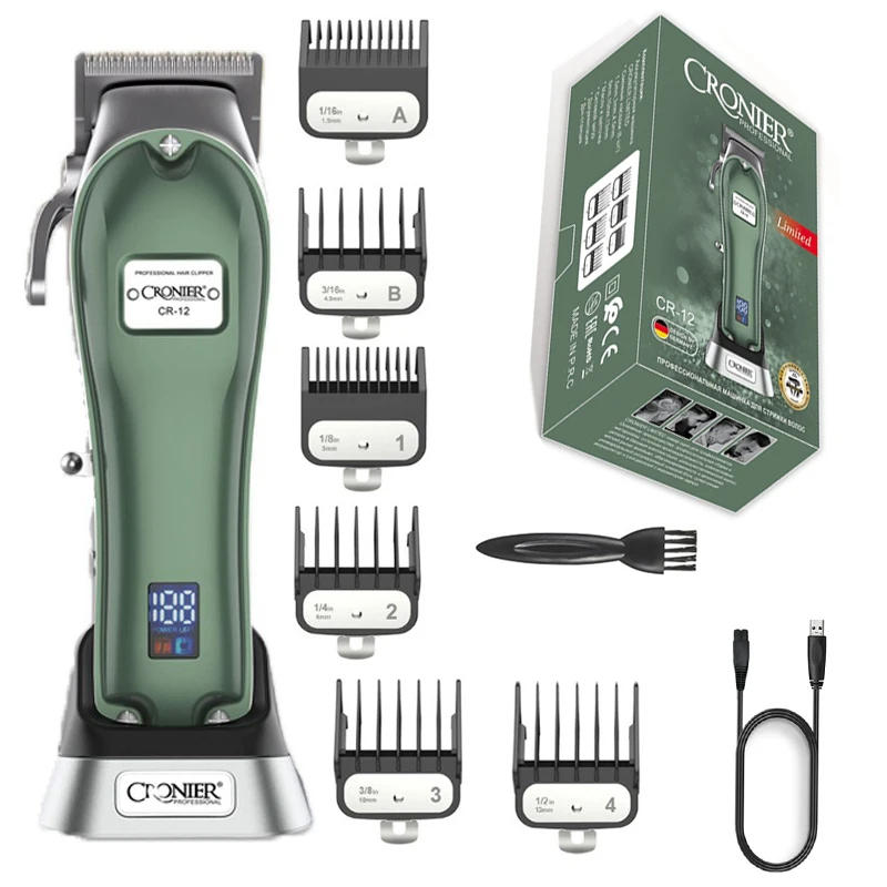 Description Picture 6 of itemAll Metal Cordless Professional Hair Clipper Barber Hair Trimmer For Men Beard Electric Hair Cutting Machine Adjustable Kit