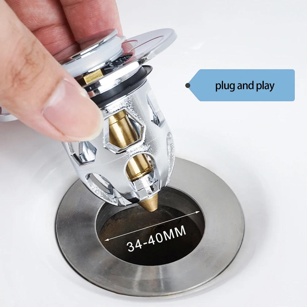 Description Picture 4 of itemStainless Floor Drain Shower Accessories Sink Drain Pop-up Push-type Drain Filter Universal Wash Basin for Bathroom or Kitchen