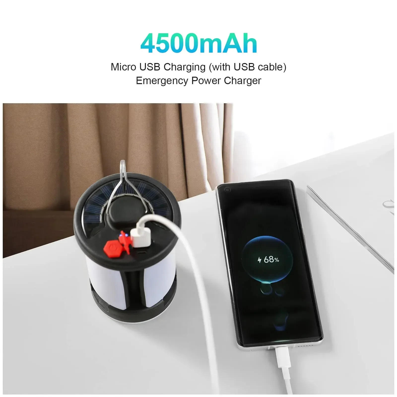 Description Picture 5 of itemPortable LED Camping Lantern Rechargeable Multifunctional Folding Hanging Tent Light Outdoor Emergency Mobile Power Supply