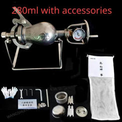 280ml Hand Popcorn Machine Open Firing Popcorn Puffing Machine Stainless Steel Mini Popper Small Manual Popcorn Maker