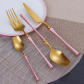 4pcs Matte Pink Gold