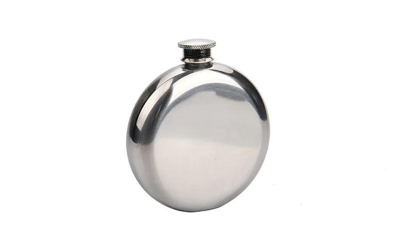 Description Picture 5 of itemStainless Steel Hip Flask Mini Round Alcohol Liquor Bottle High Quality Whiskey Flagon Mirror Polished Portable Pocket Flask 5OZ