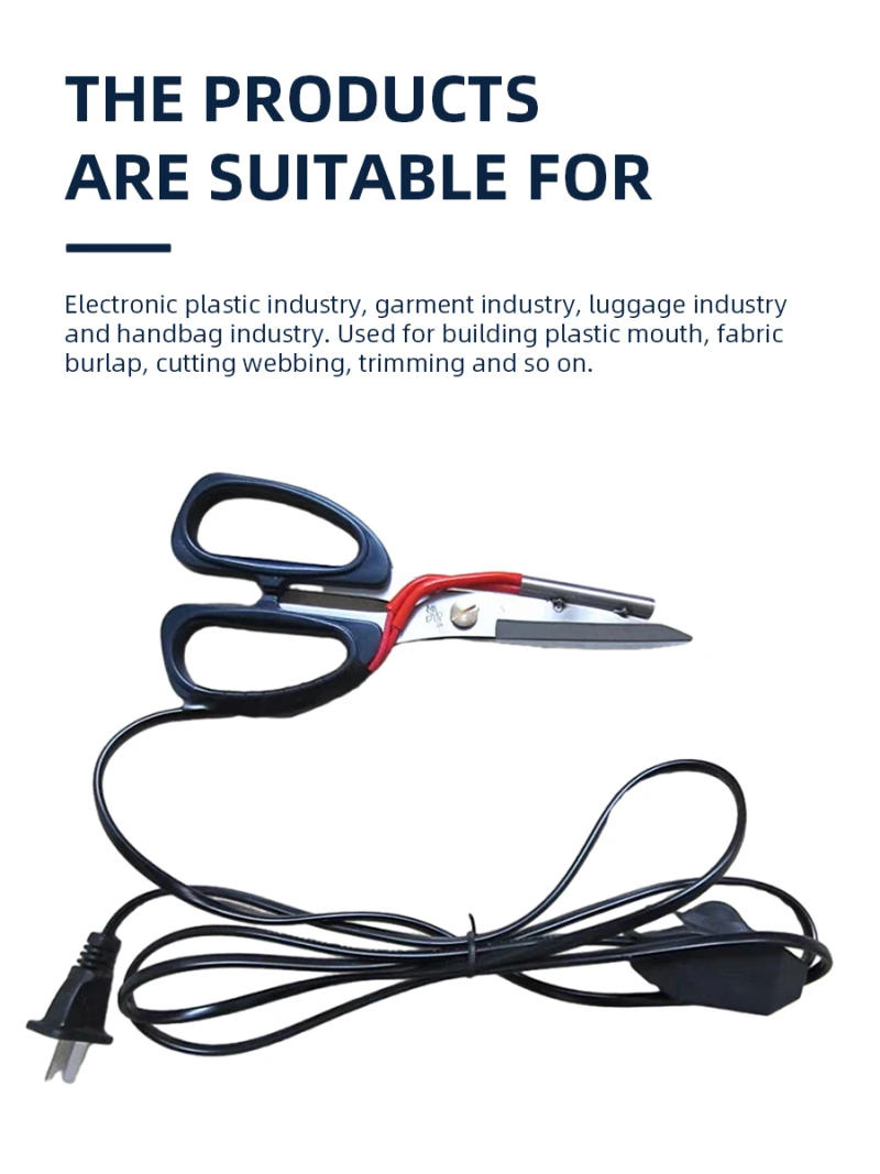 Description Picture 3 of itemElectrothermal Scissors Stainless Steel Electric Heating Tailor Scissors Heated Cutting Scissors for Curtain Non-Woven Fabrics