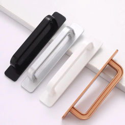 1Pc Drawer Handles Self-adhesive Knob Auxiliary Device Wardrobe Handle Organizer Plastic Window Cabinet Sliding Door Handle