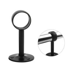 Stainless Steel Flange Rod Holder Closet Pole End Supports Socket Curtain Ceiling-Mount Bracket 16/22mm Tube