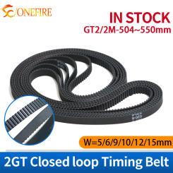 GT2/2M timing belt Length 504 506 516 520 524 528 530 532 540 544 550 width 5/6/9/10/12/15mm 2GT automation timing belt