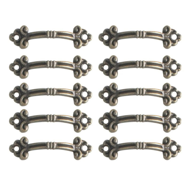Description Picture 4 of item10pcs Cabinet Pulls Handle Antique Drawer Handle Jewelry Box Small Kitchen Cupboard Knob Furniture Drawer Hardware Accessories